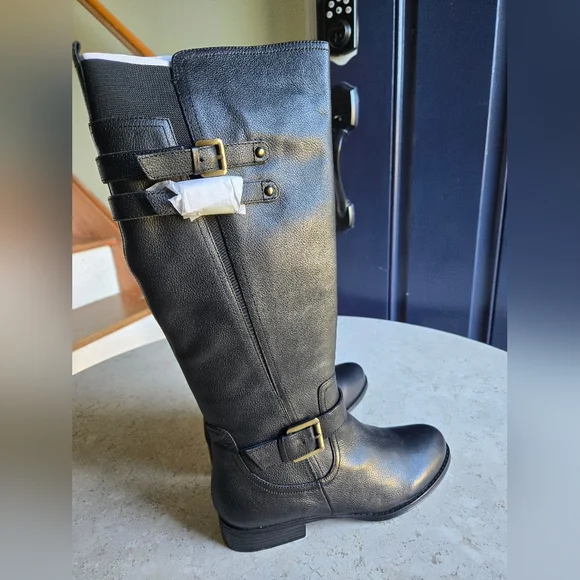 NATURALIZER LEATHER JESSIE BOOTS COLOR BLACK size 8.5 NWOT - Picture 5 of 5